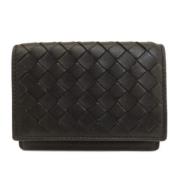 Pre-owned Leather wallets Bottega Veneta Vintage , Black , Dames