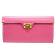 Pre-owned Leather wallets Valentino Vintage , Pink , Dames