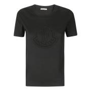 Casual Ss T-Shirt Moncler , Black , Dames