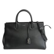 Pre-owned Leather shoulder-bags Yves Saint Laurent Vintage , Black , D...