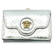 Pre-owned Leather wallets Versace Pre-owned , Gray , Dames