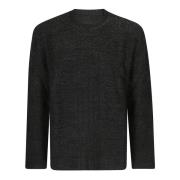 Gedistresseerde Gebreide Crew-Neck Sweater MM6 Maison Margiela , Gray ...