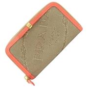 Pre-owned Canvas wallets Prada Vintage , Beige , Dames