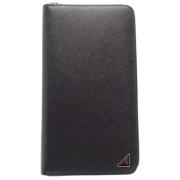 Pre-owned Leather wallets Prada Vintage , Black , Dames