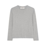 Organisch Katoenen Longsleeve T-shirt Róhe , Gray , Dames