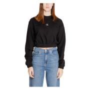 Zwarte Ronde Hals Sweatshirt Vrouwen Herfst/Winter Calvin Klein , Blac...