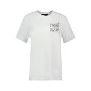 Witte Strik Korte Mouw T-shirt Simone Rocha , White , Dames