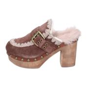 Suede Dames Sandalen Stijlvol Comfort Mou , Brown , Dames