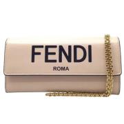 Pre-owned Leather wallets Fendi Vintage , Beige , Dames