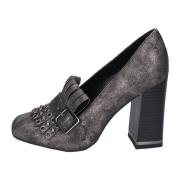 Dames synthetisch leren loafers Gattinoni , Gray , Dames