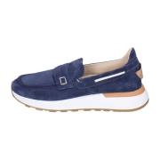 Suede Loafers voor Mannen Moma , Blue , Heren