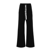 Katoenmix Rechte Pijp Broek Max Mara , Black , Dames