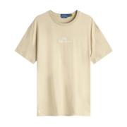 Khaki Katoenen T-shirt met Borduursel Ralph Lauren , Beige , Heren