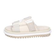 Textiel Flatform Sandalen voor Vrouwen Tommy Hilfiger , Beige , Dames