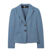 Klassieke Single-Breasted Blazer Punto-Milano Luisa Cerano , Blue , Da...