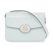 Schoudertas van glanzend leer Tory Burch , Blue , Dames