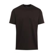 Chocolade Katoenen T-shirt Giorgio Armani , Brown , Heren