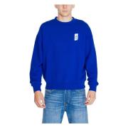 Blauwe Ronde Hals Sweatshirt Mannen Herfst/Winter Replay , Blue , Here...