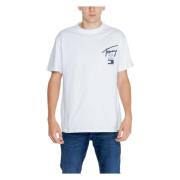 Graffiti Signature T-Shirt Tommy Jeans , White , Heren