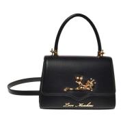 Zwarte Eco-leren Kikker Handtas Love Moschino , Black , Dames