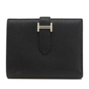 Pre-owned Canvas wallets Hermès Vintage , Black , Dames