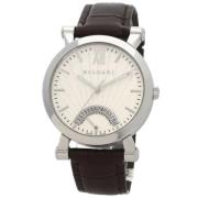 Pre-owned Stainless Steel watches Bvlgari Vintage , White , Heren