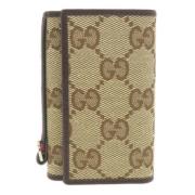 Pre-owned Canvas key-holders Gucci Vintage , Brown , Dames