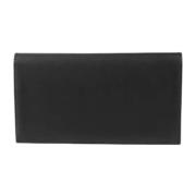 Pre-owned Leather wallets Hermès Vintage , Black , Dames