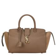 Pre-owned Leather handbags Yves Saint Laurent Vintage , Beige , Dames