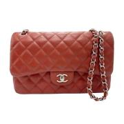 Pre-owned Leather chanel-bags Chanel Vintage , Orange , Dames