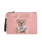 Pre-owned Fabric clutches Moschino Pre-Owned , Pink , Dames