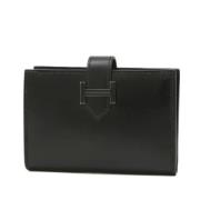 Pre-owned Leather wallets Hermès Vintage , Black , Dames