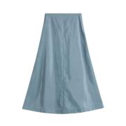 Glanzende A-Lijn Maxi Rok Cool Water By Herenne Birger , Blue , Dames