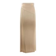 Grijze hoge taille rok gemaakt in Italië The Nina Studio , Beige , Dam...