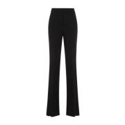 Chique Zwarte Viscose Broek Max Mara , Black , Dames