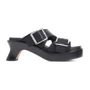 Zwarte enkellaarzen met Ease Heel Loewe , Black , Dames