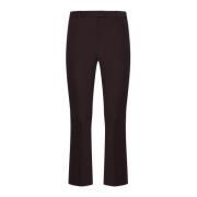 Bordeaux Stretch Katoen Broek Max Mara , Brown , Dames