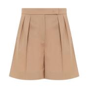 Stijlvolle Bruine Wol Shorts Max Mara , Brown , Dames