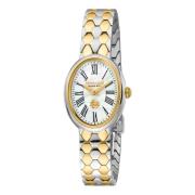 Dames Analoge Stalen Horloge Kwartsbeweging Roberto Cavalli , Yellow ,...