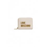 Damesportemonnee Herfst/Winter Collectie Love Moschino , Beige , Dames