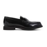 Zwarte Leren Loafers voor Vrouwen Brunello Cucinelli , Black , Dames