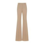 Elegant Nude Wool Trousers Sportmax , Beige , Dames