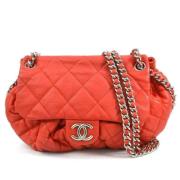 Pre-owned Leather chanel-bags Chanel Vintage , Red , Dames