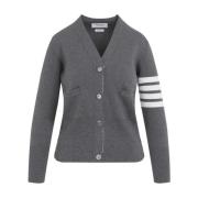 Klassieke Grijze Cardigan Sweater Thom Browne , Gray , Dames