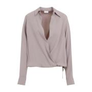 Chique Nude Neutrals Shirt Dries Van Noten , Pink , Dames