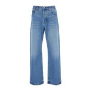 Blauwe Denim Straight Jeans Jacquemus , Blue , Heren