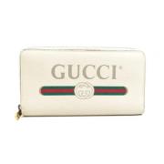 Pre-owned Leather wallets Gucci Vintage , Beige , Unisex