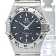 Pre-owned Stainless Steel watches Omega Vintage , Black , Dames