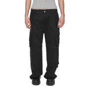 Zwarte Baggy Werkbroek met Zakken Misbhv , Black , Heren