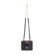 Zwarte Leren Schoudertas Chloé , Black , Dames